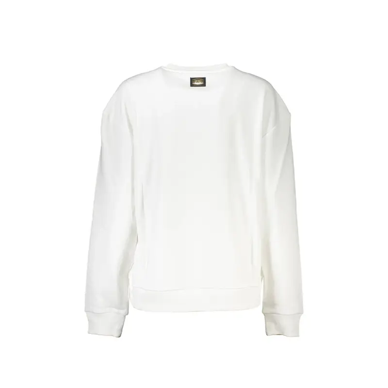 Felpa Maniche Lunghe Donna Bianca Stampa Bianco miniatura 2