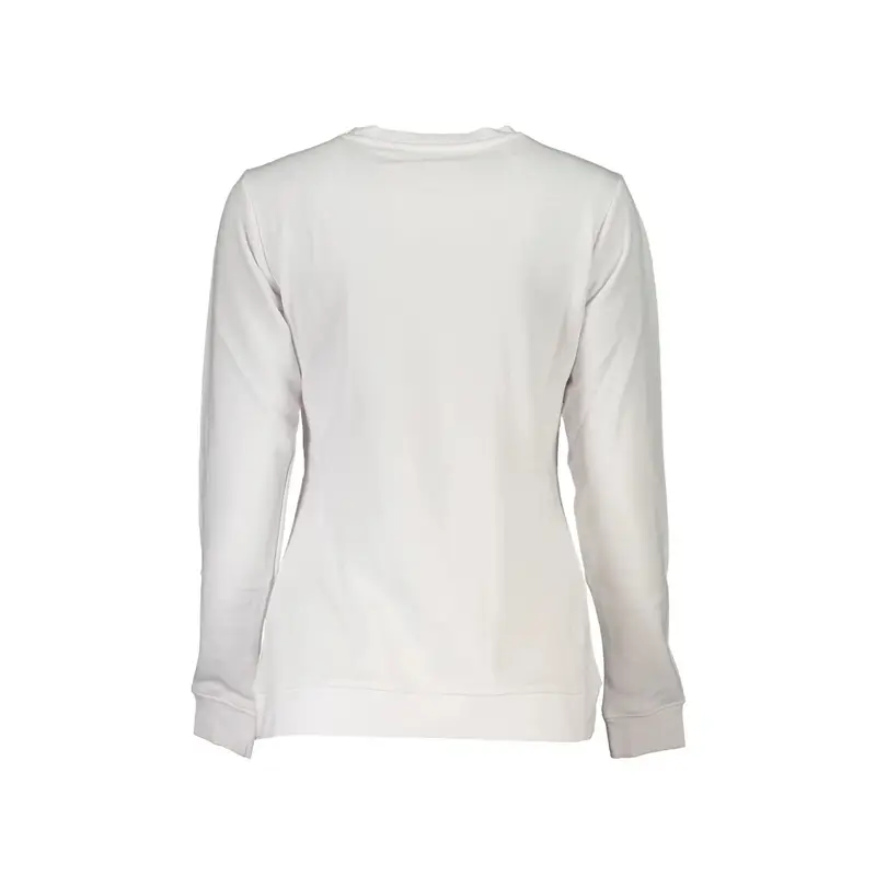 Felpa Maniche Lunghe Donna Bianca Stampa Bianco miniatura 2