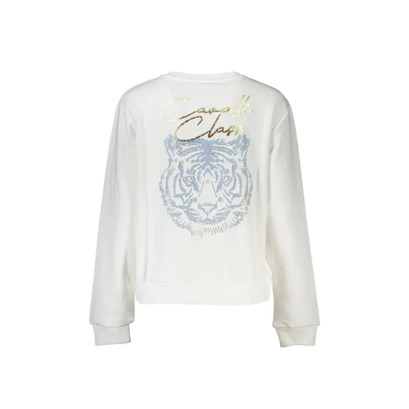 Felpa Maniche Lunghe Donna Bianca Stampa Logo Bianco miniatura 2