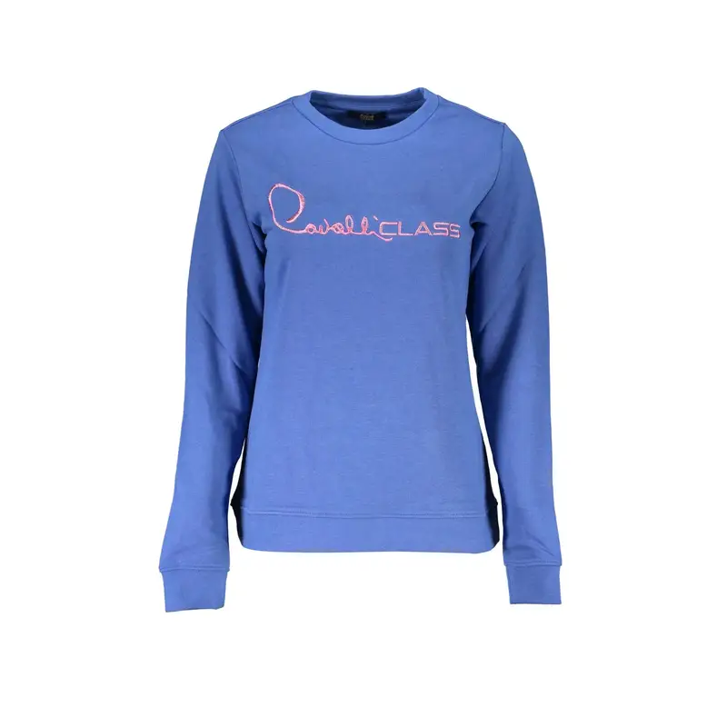 Felpa Maniche Lunghe Donna Blu Ricamo