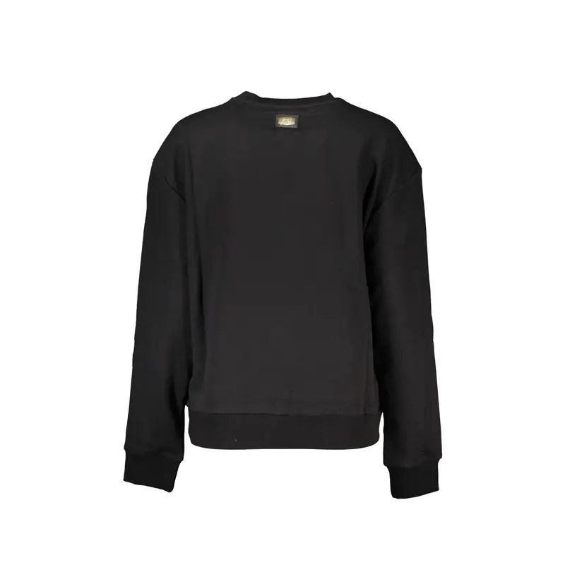Felpa Maniche Lunghe Donna Nera Stampa Logo Nero miniatura 2