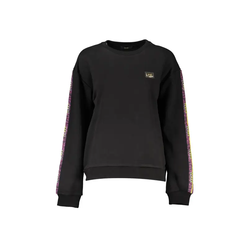 Cavalli Class Felpa Maniche Lunghe Donna Nera con Stampa Logo