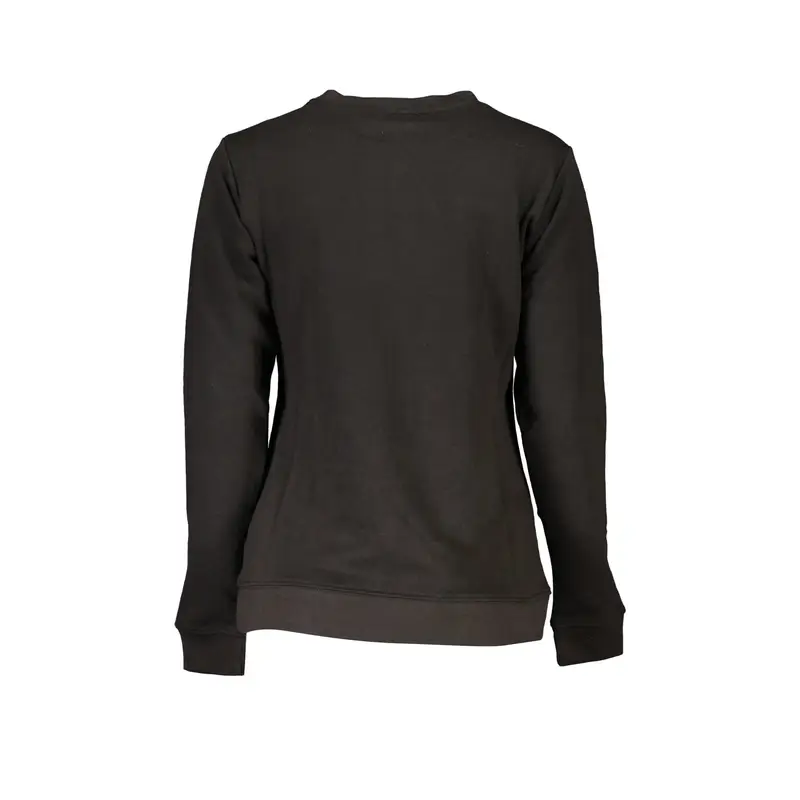 Felpa Maniche Lunghe Donna Nera Stampa Logo Nero miniatura 2