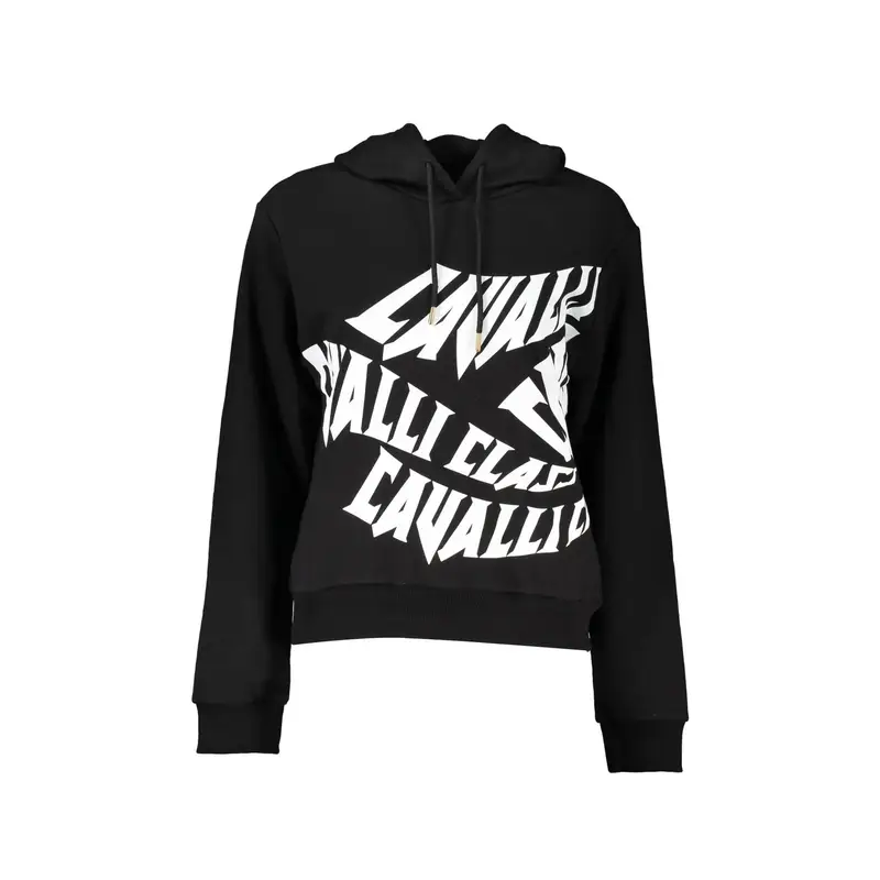 Felpa Maniche Lunghe Donna Nera Stampa Nero