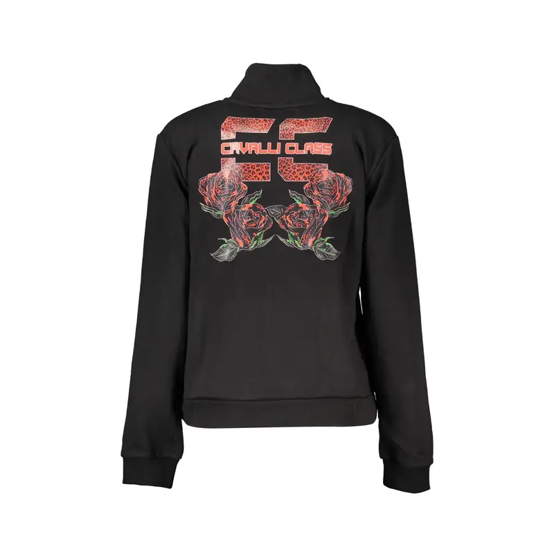 Cavalli Class Felpa Donna Nera con Zip miniatura 2