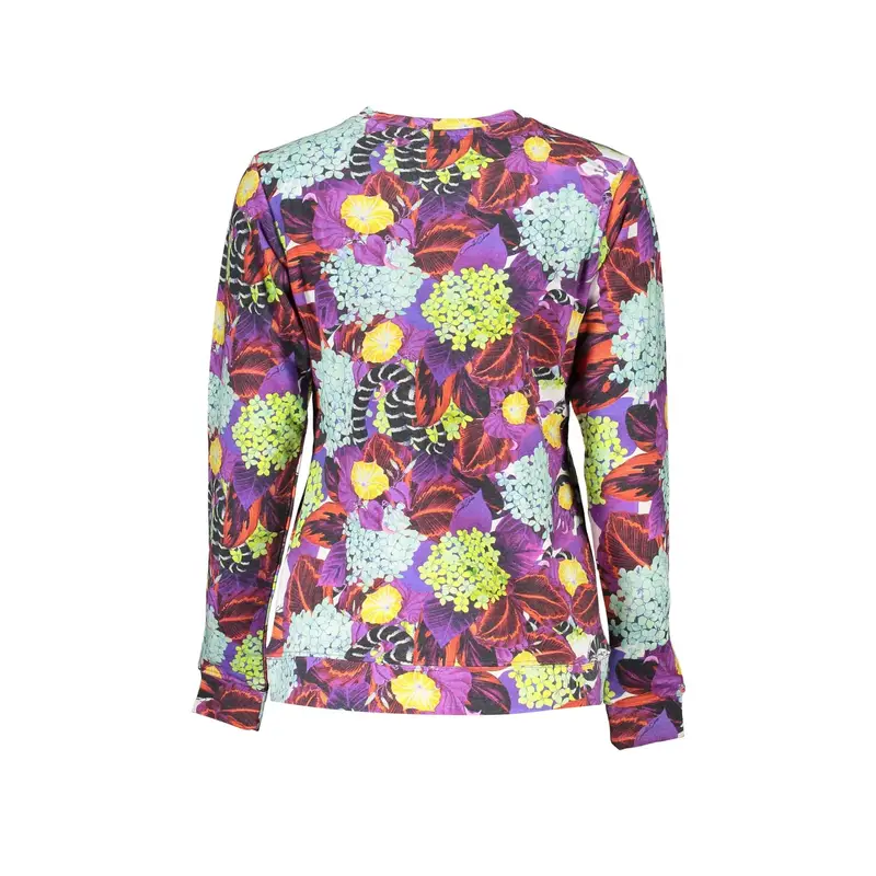 Felpa Maniche Lunghe Donna Viola Stampa Logo miniatura 2