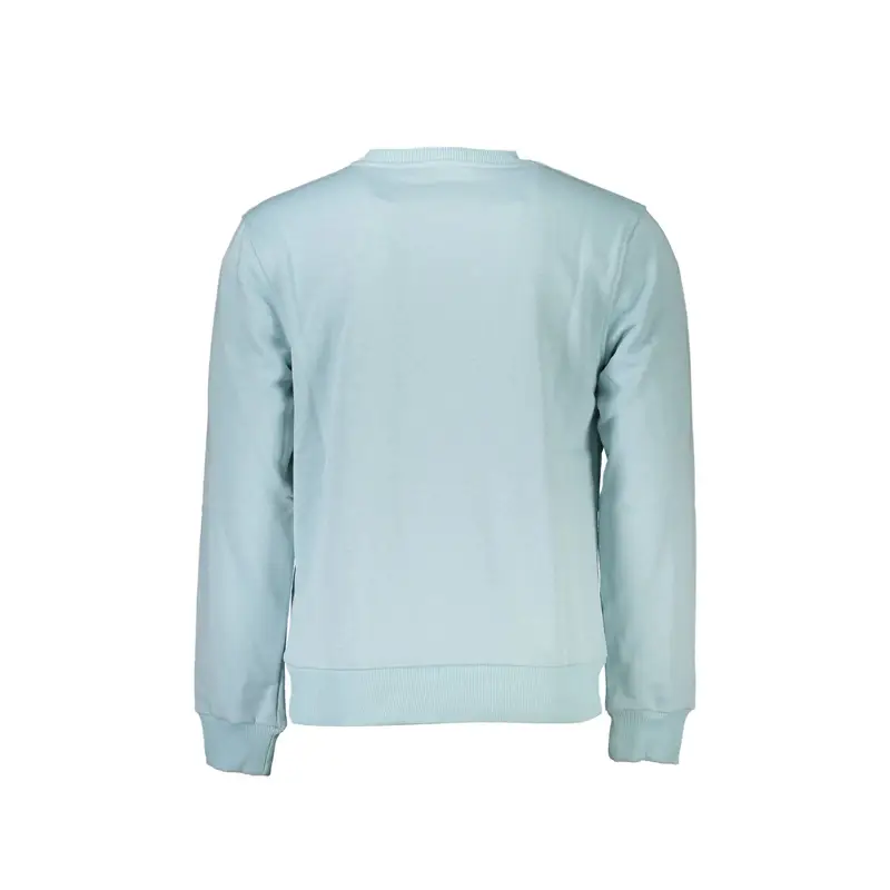 Felpa Maniche Lunghe Uomo Azzurra Stampa Azzurro miniatura 2