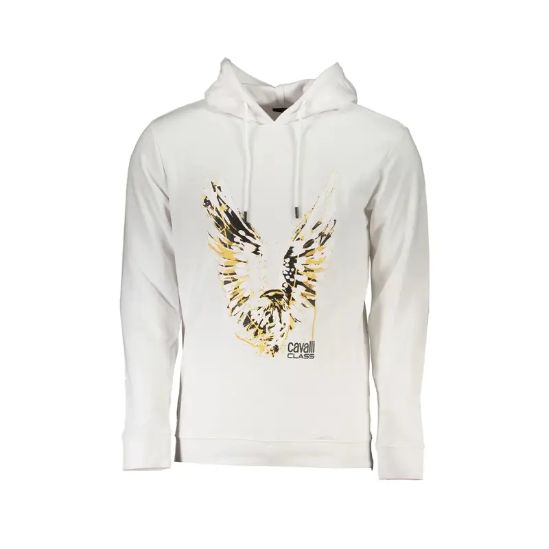 Felpa Maniche Lunghe Uomo Bianca Stampa Bianco