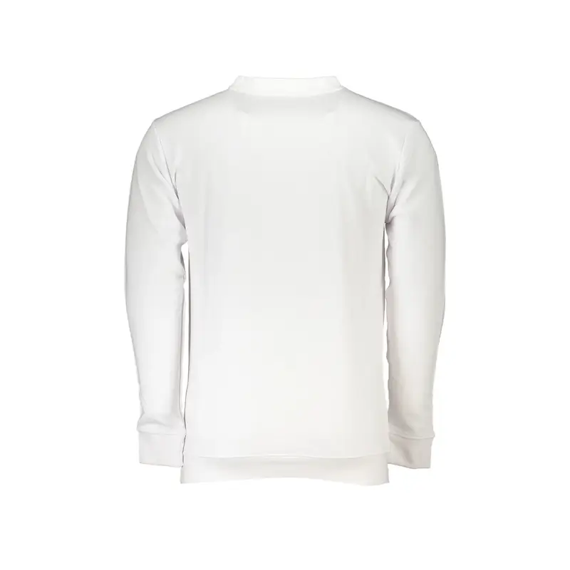 Felpa Maniche Lunghe Uomo Bianca Stampa Logo Bianco miniatura 2