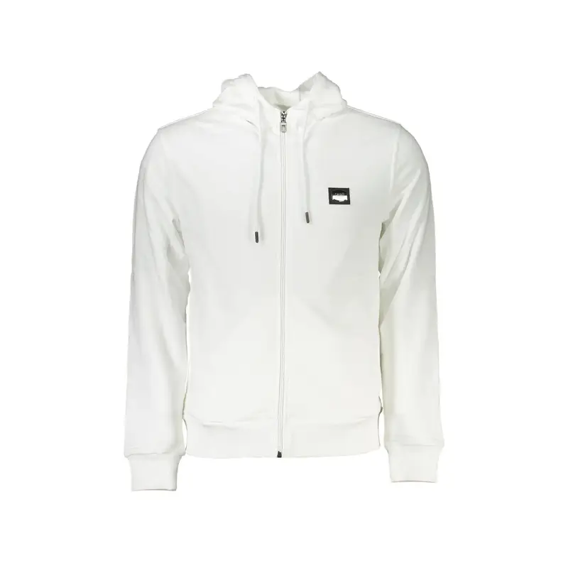 Felpa Maniche Lunghe Uomo Bianca Zip Bianco