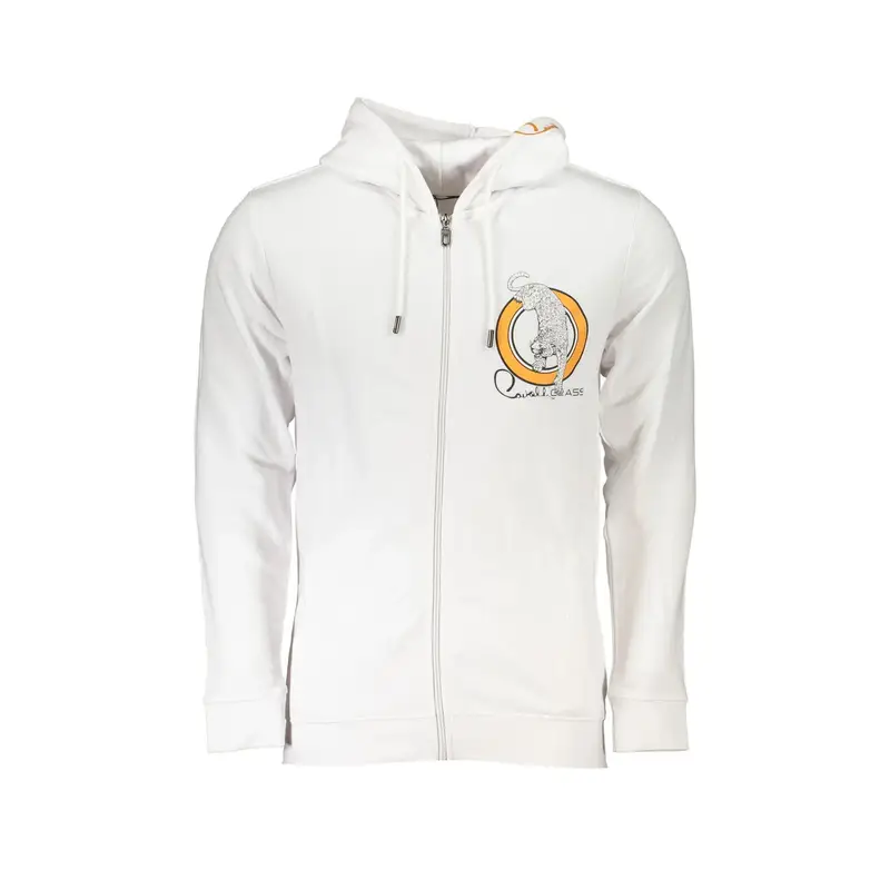 Felpa Maniche Lunghe Uomo Bianca Zip Bianco