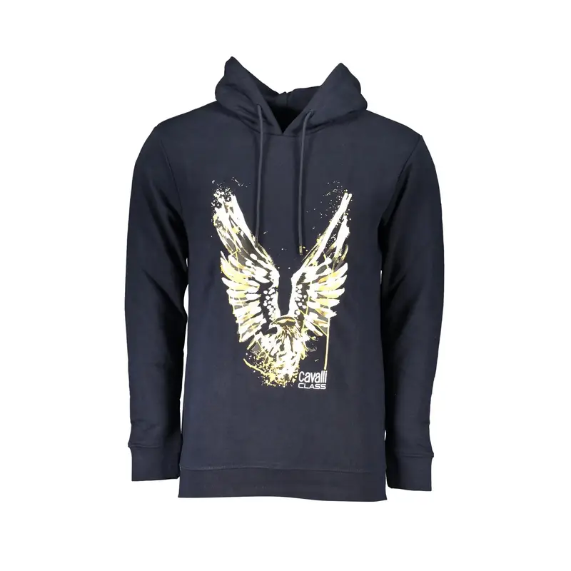 Felpa Maniche Lunghe Uomo Blu Stampa