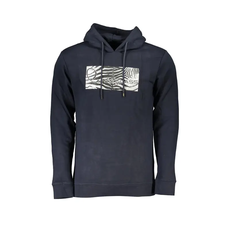 Felpa Maniche Lunghe Uomo Blu Stampa