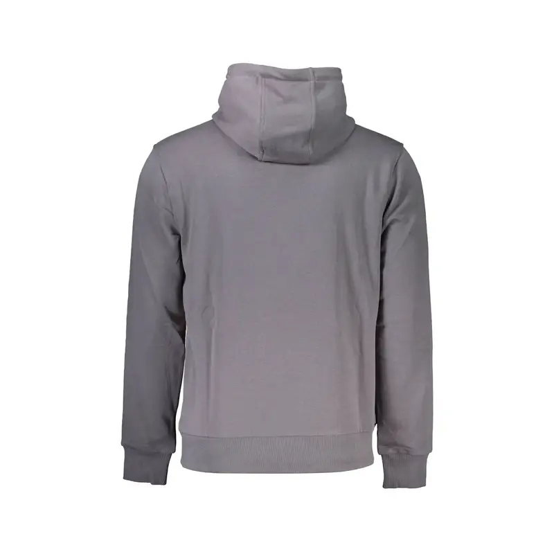 Felpa Maniche Lunghe Uomo Grigia Stampa Logo Grigio miniatura 2