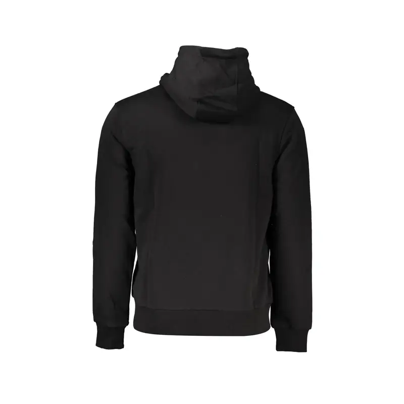 Felpa Maniche Lunghe Uomo Nera Stampa Logo Nero miniatura 2