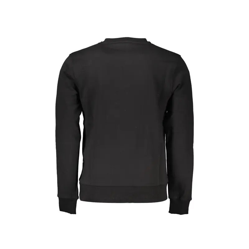 Felpa Maniche Lunghe Uomo Nera Stampa Logo Nero miniatura 2