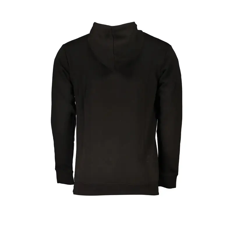 Felpa Maniche Lunghe Uomo Nera Stampa Logo Nero miniatura 2