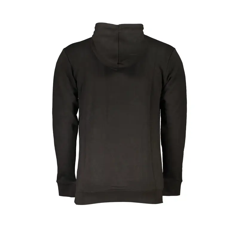 Felpa Maniche Lunghe Uomo Nera Stampa Logo Nero miniatura 2