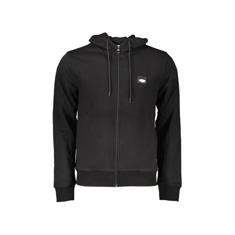 Felpa Maniche Lunghe Uomo Nera Zip Nero