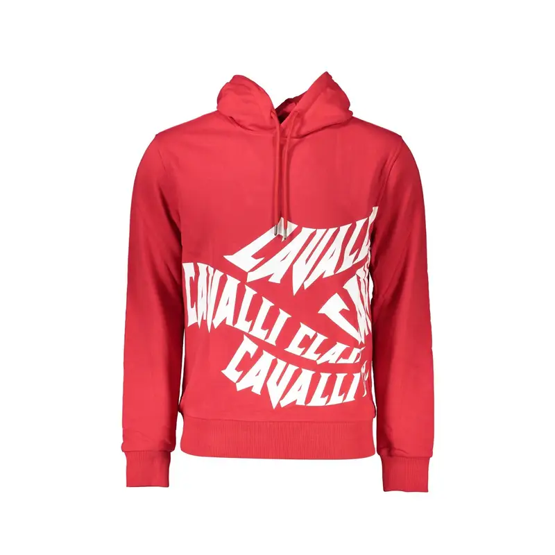 Felpa Maniche Lunghe Uomo Rossa Stampa Rosso