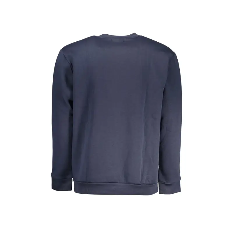 Felpa Uomo Blu Girocollo Felpata Logo miniatura 2