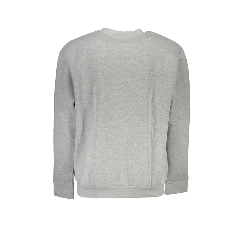 Felpa Uomo Grigia Girocollo Felpata Logo Grigio miniatura 2