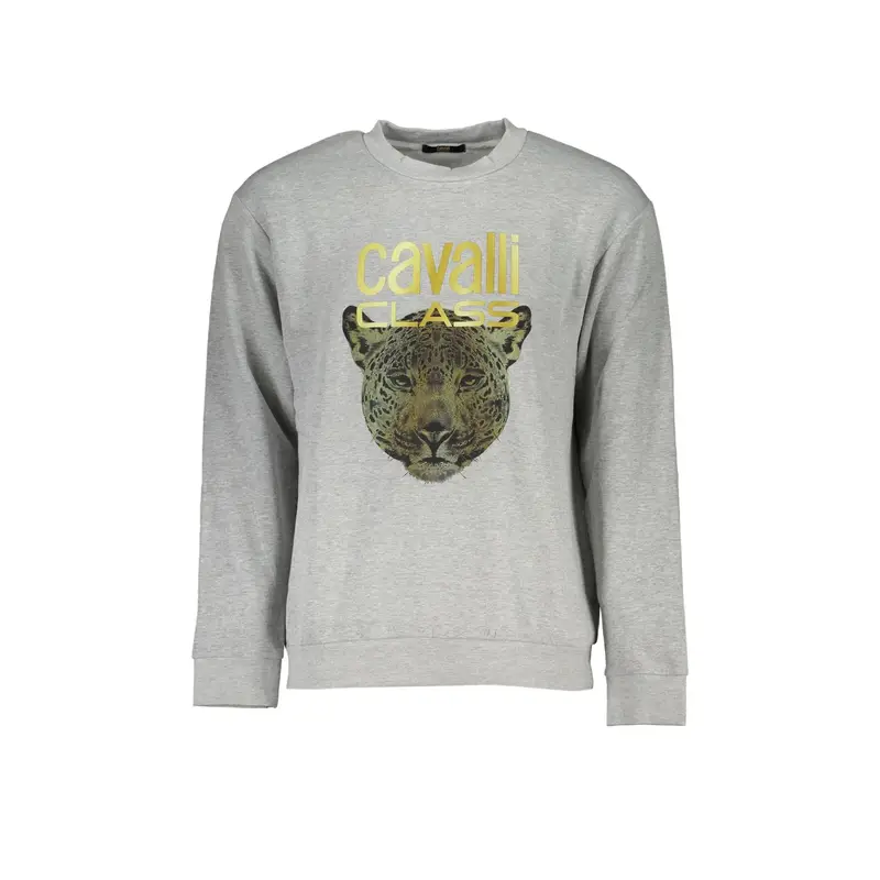 Felpa Uomo Grigia Girocollo Felpata Logo Grigio