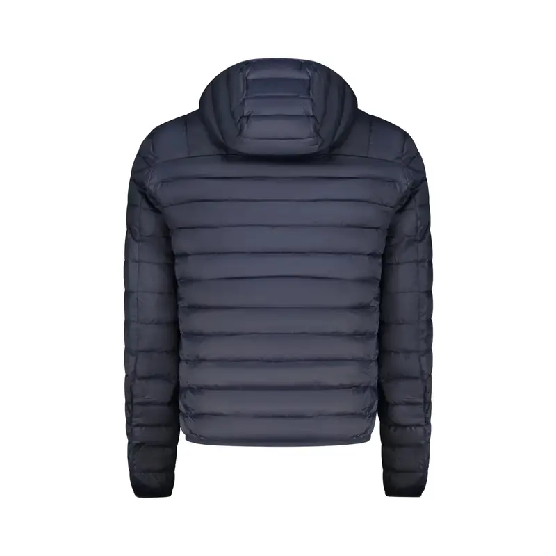 Giubbotto Uomo Blu con Cappuccio Removibile e Logo miniatura 2