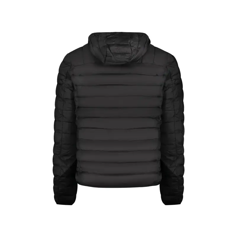 Giubbotto Uomo Nero con Cappuccio Removibile e Logo miniatura 2