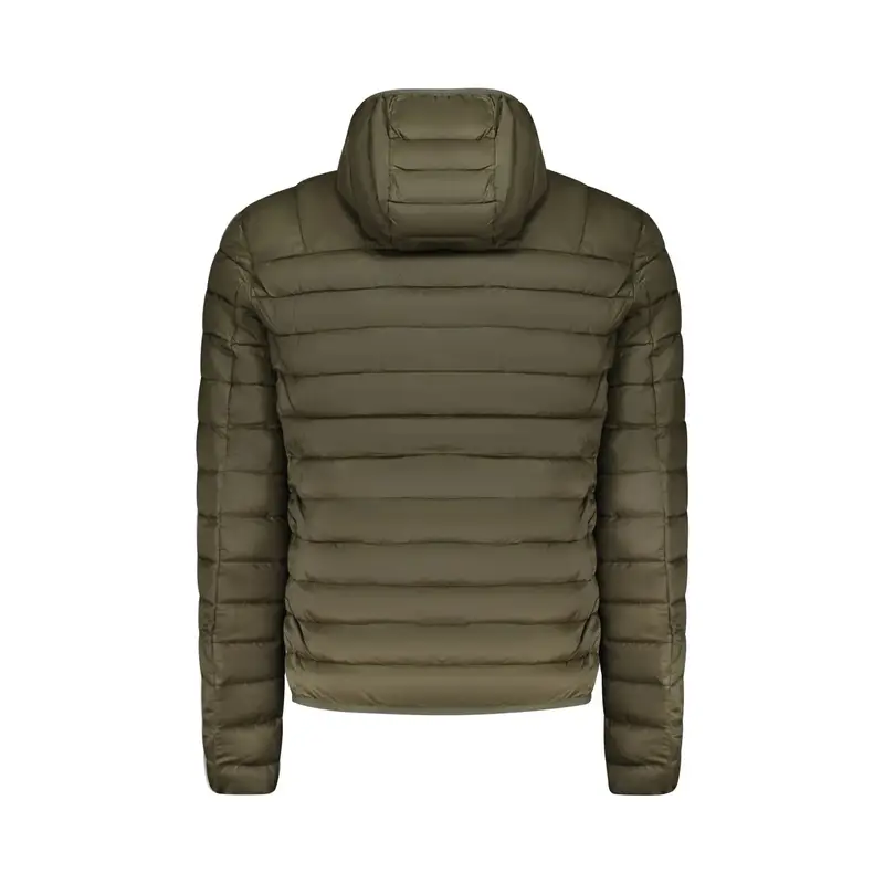 Giubbotto Uomo Verde con Cappuccio Removibile e Logo miniatura 2