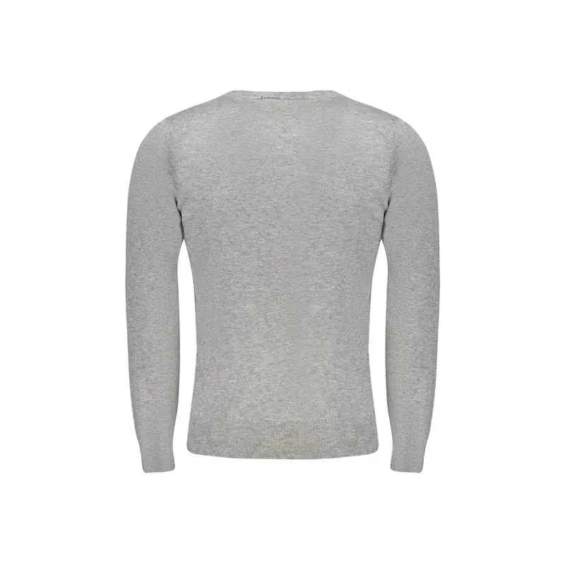 Maglia Uomo Grigia Girocollo con Logo Grigio miniatura 2