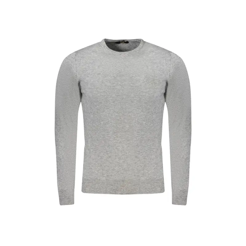 Maglia Uomo Grigia Girocollo con Logo Grigio