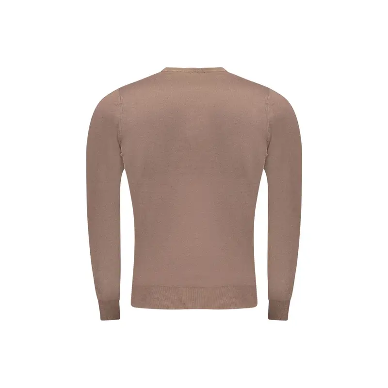 Maglia Uomo Marrone Girocollo con Logo miniatura 2