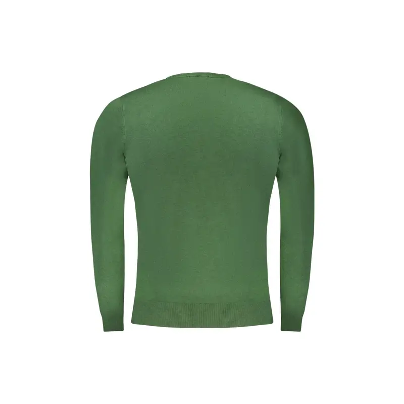 Maglia Uomo Verde Girocollo con Logo miniatura 2