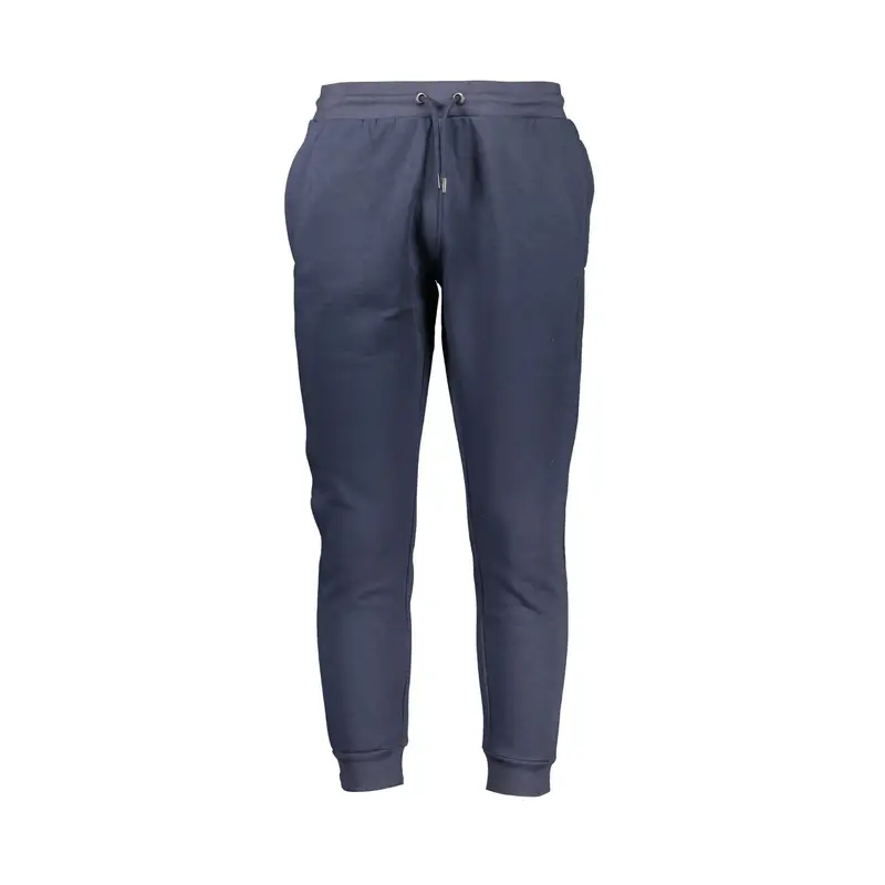 Pantalone Tuta Donna Blu Felpato Elastico Ricamo Logo