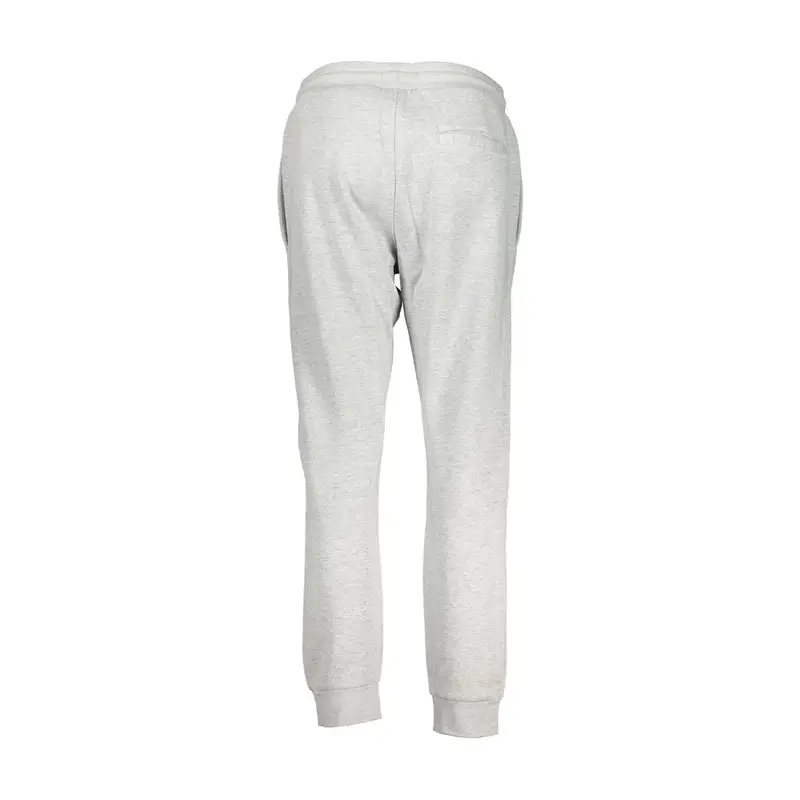 Pantalone Tuta Uomo Grigio Felpato Elastico Ricamo Logo miniatura 2