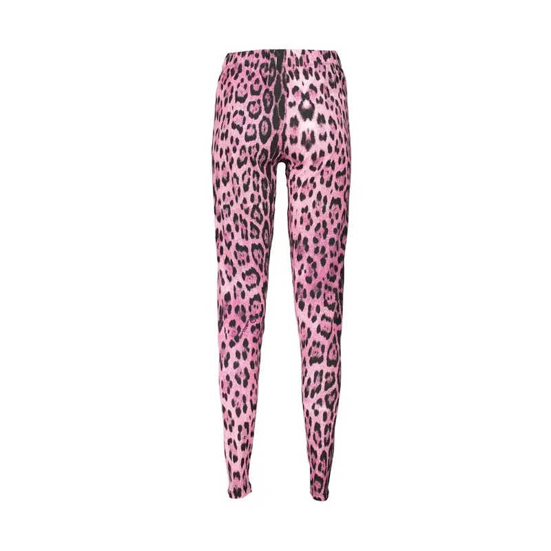 Pantaloni Leggins Donna Rosa Stampa Logo miniatura 2