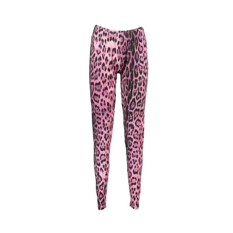 Pantaloni Leggins Donna Rosa Stampa Logo