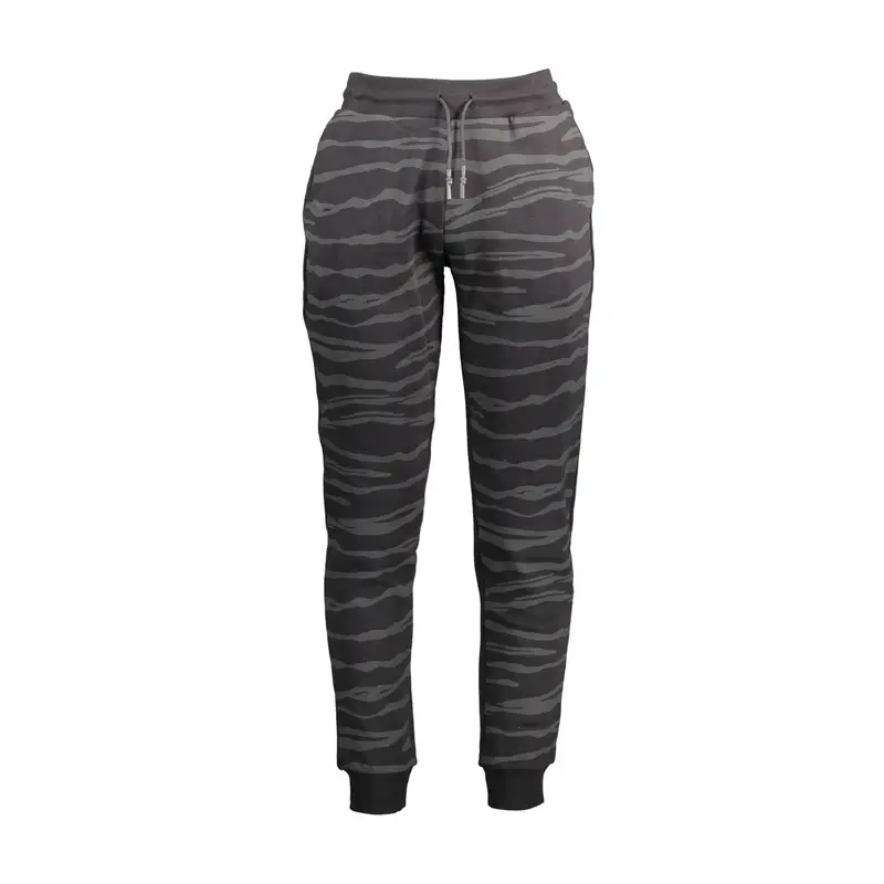 Cavalli Class Pantaloni Uomo Nero e Grigio con Stampa