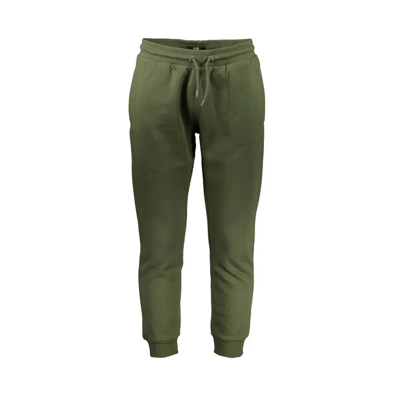 Cavalli Class Pantaloni Uomo Verde con Ricamo