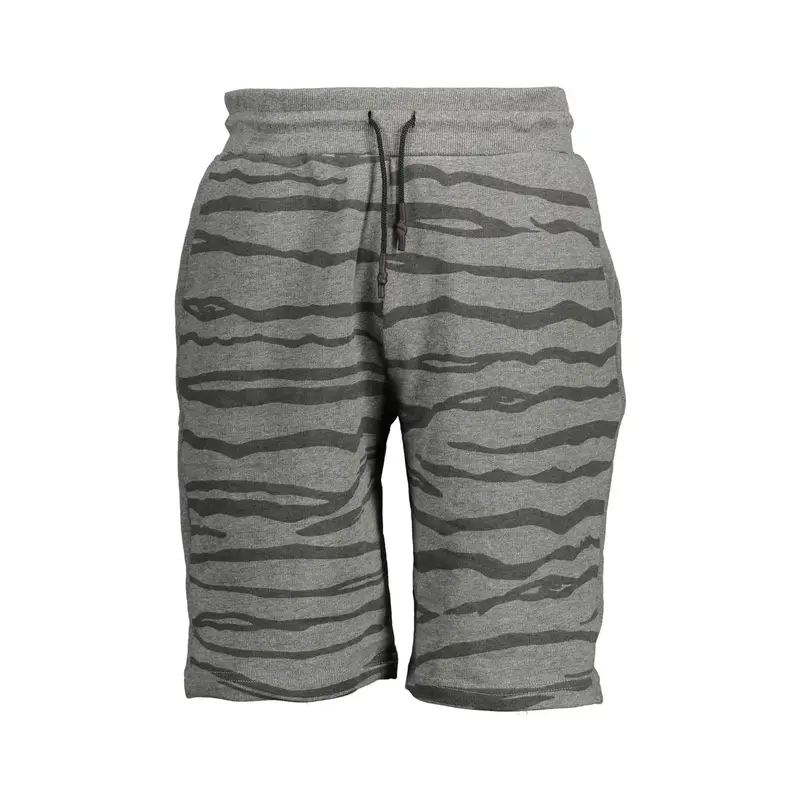 Cavalli Class Pantaloni Corti Uomo Grigio con Stampa