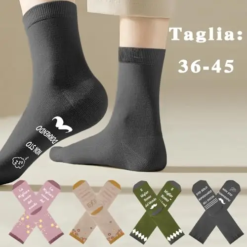 CDIXlmuz Festa dei Nonni Idee Regalo Calzini, Nonno Regalo per Natale, Compleanno, Festa del Papà da Nipote Nipoti miniatura 2