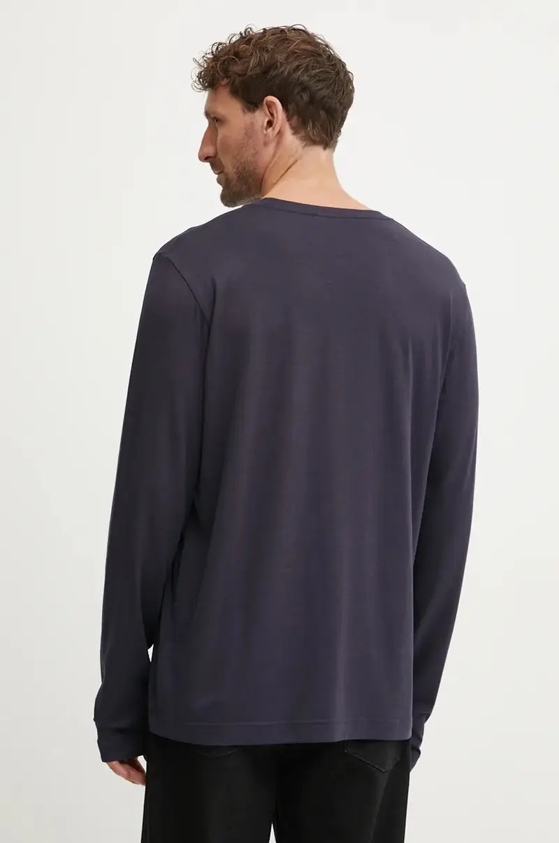 camicia a maniche lunghe uomo colore blu navy MTO018012201 miniatura 3