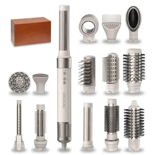 Cecotec Spazzola Aria Calda Modellatore Lisciatore - 14 Testine - Tecnologia Coanda CeramicCare 14in1 AirGlam