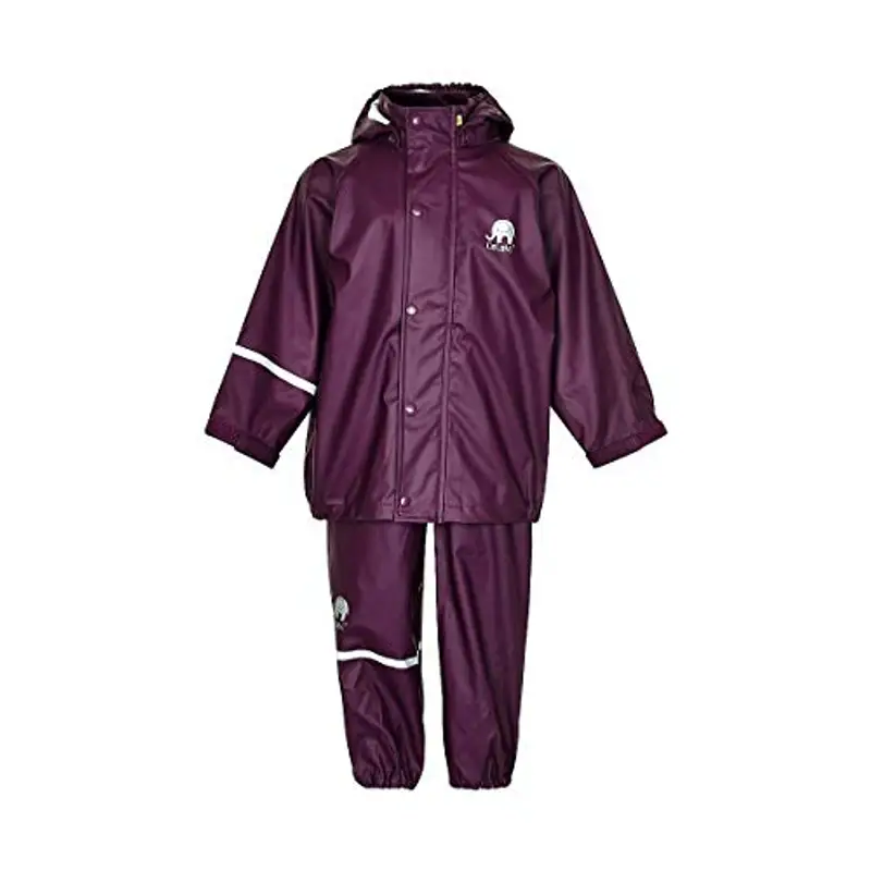 CeLaVi Zweiteiliger Regenanzug in Vielen Farben, Giacca Impermeabile Bambina, Viola (Blackberry Wine 666), 10 (Taglia Unica: 110)