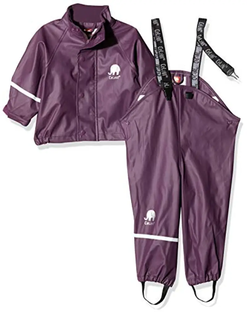 CeLaVi Zweiteiliger Regenanzug in Vielen Farben Giacca Impermeabile, Viola (Violett), 68/74 (Taglia Produttore: 70) Bimba miniatura 3