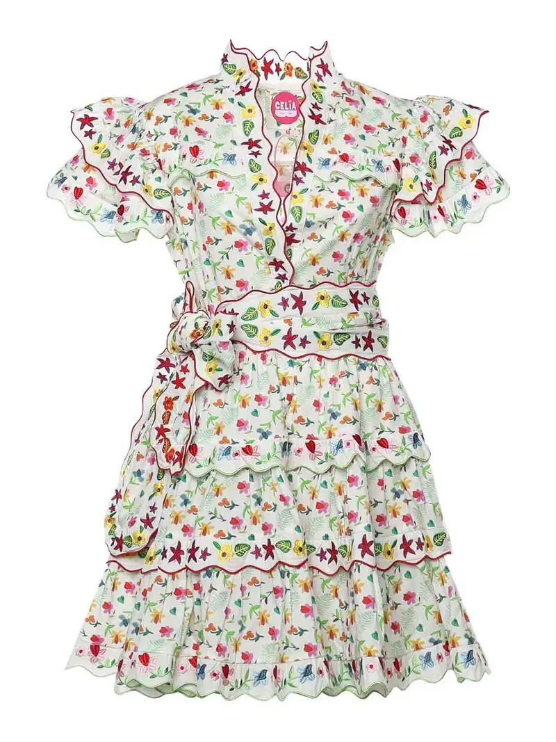 Abito con stampa floreale Haze Bianco