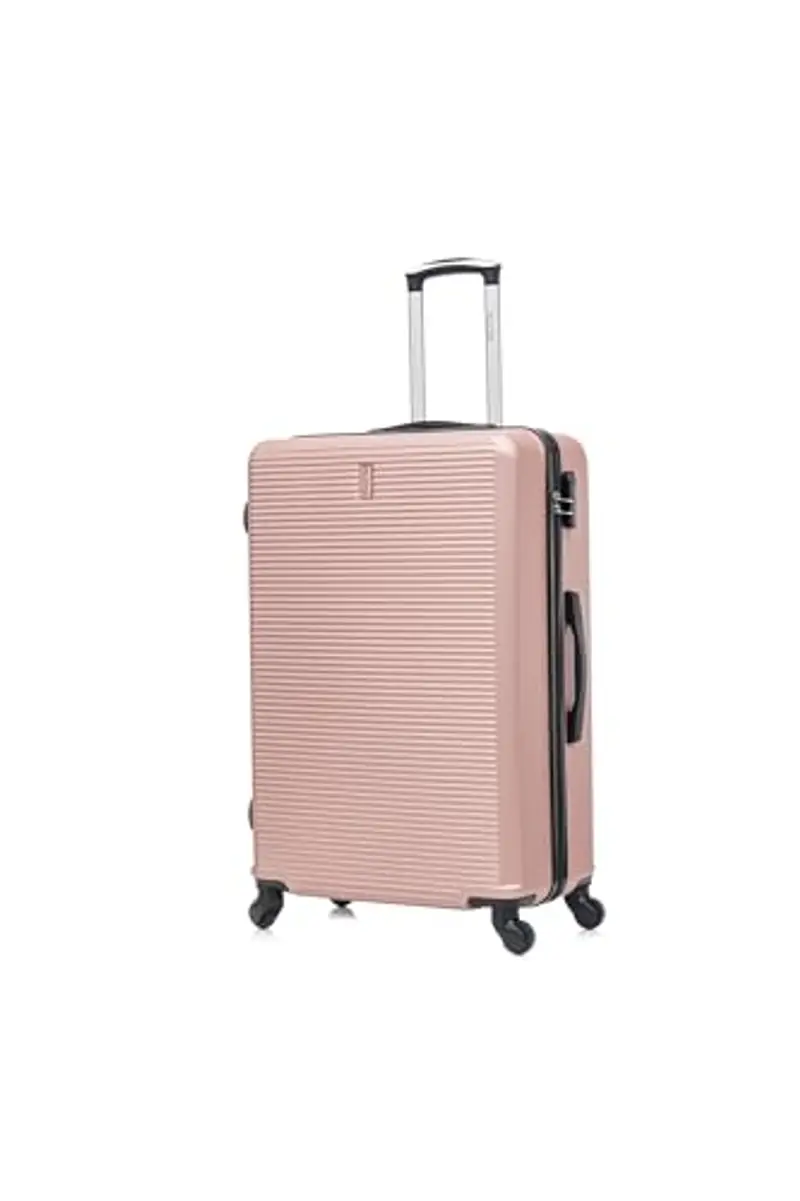 CELIMS - Valigia Grande 23 kg Rigida Oro Rosa Leggera | Valigia da Stiva 75cm Donna | Lucchetto Integrato | ABS | Trolley Grande 75cm con 4 Ruote