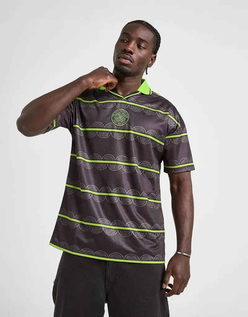 Celtic Retro Maglia Trasferta 98/99 verde e nero da uomo