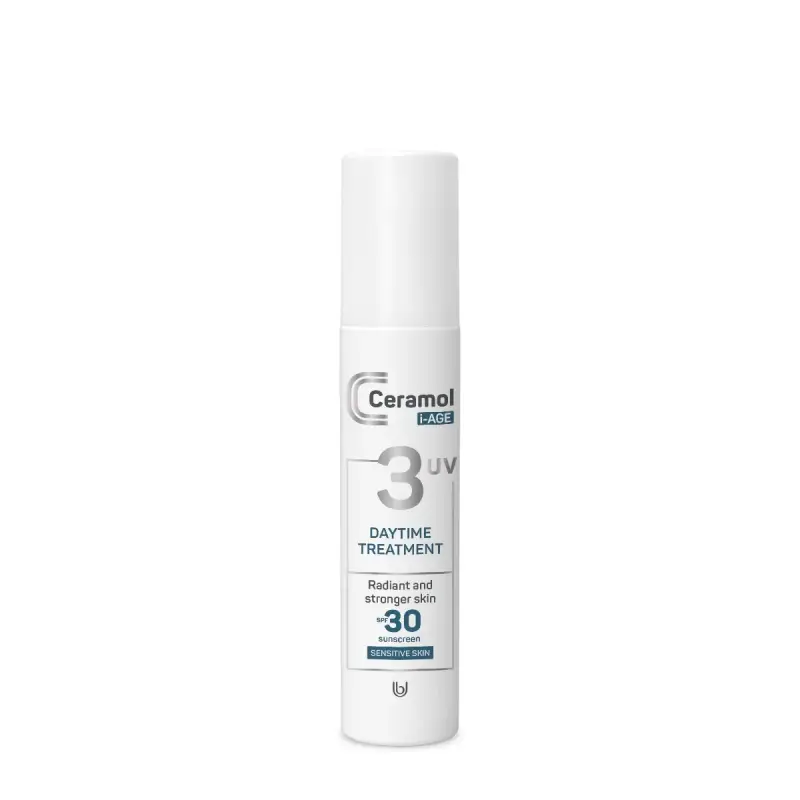 Ceramol i-AGE UV DAYTIME TREATMENT - Trattamento antietà pelli mature,Crema antirughe,Protezione solare viso